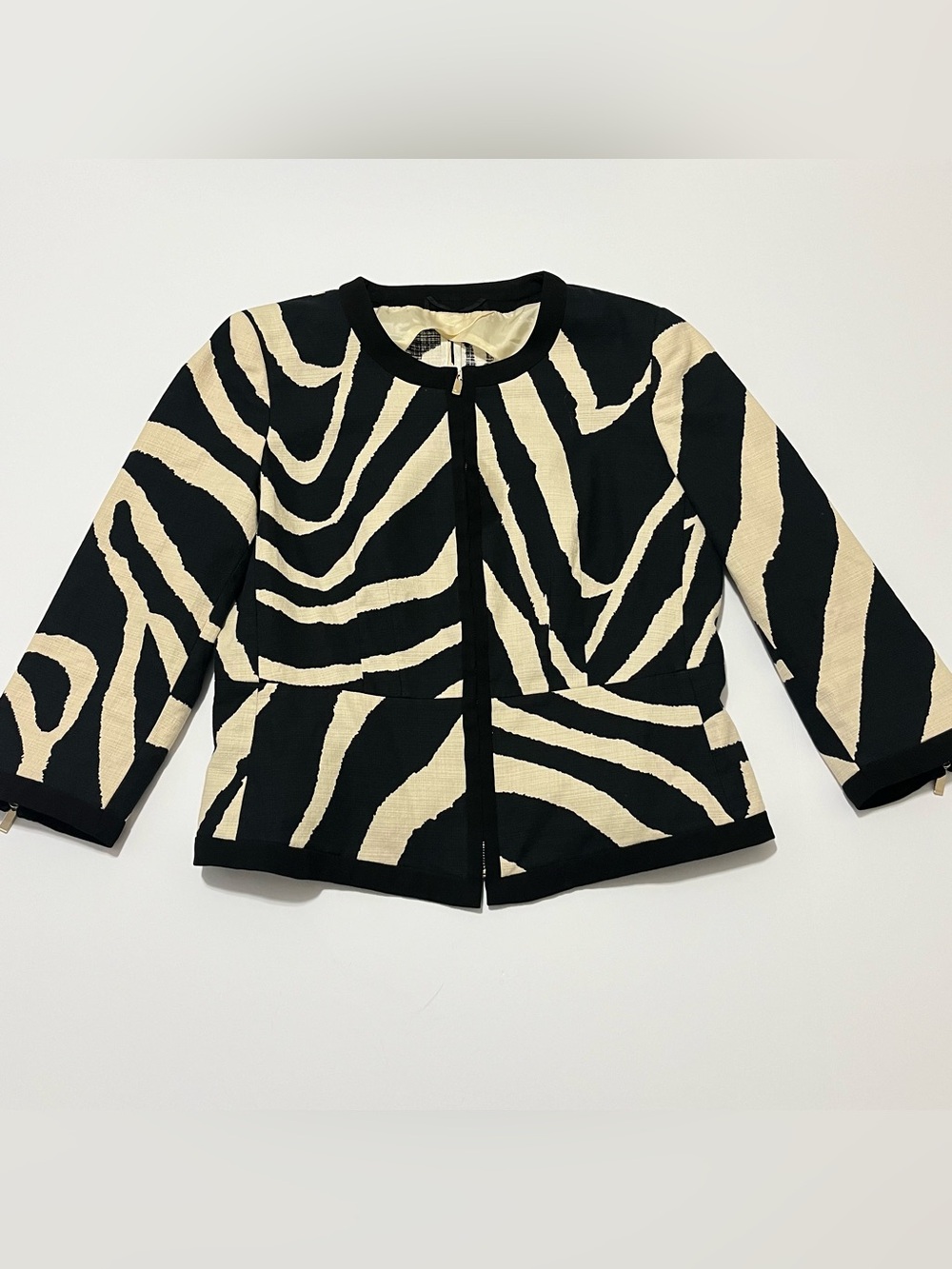 Max Mara Studio Women's Animal
Print Zip Blazer Jacket